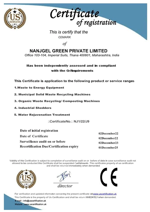 nanjgel green ce certification